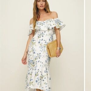 Baela Linen Reformation Floral Dress
